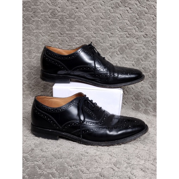Charles Tyrwhitt Other - Charles Tyrwhitt Semi Brogue Men's US 7.5 Black Leather Oxfords Dress Shoes